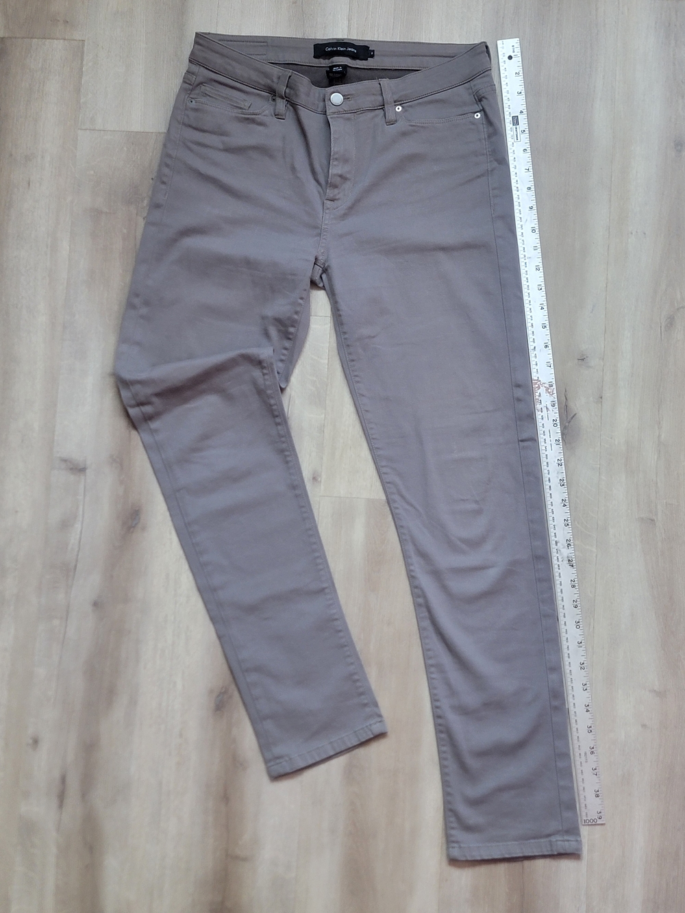 Calvin Klein Jeans Taupe Mushroom Brown Slim Skinny Pants Size 8
